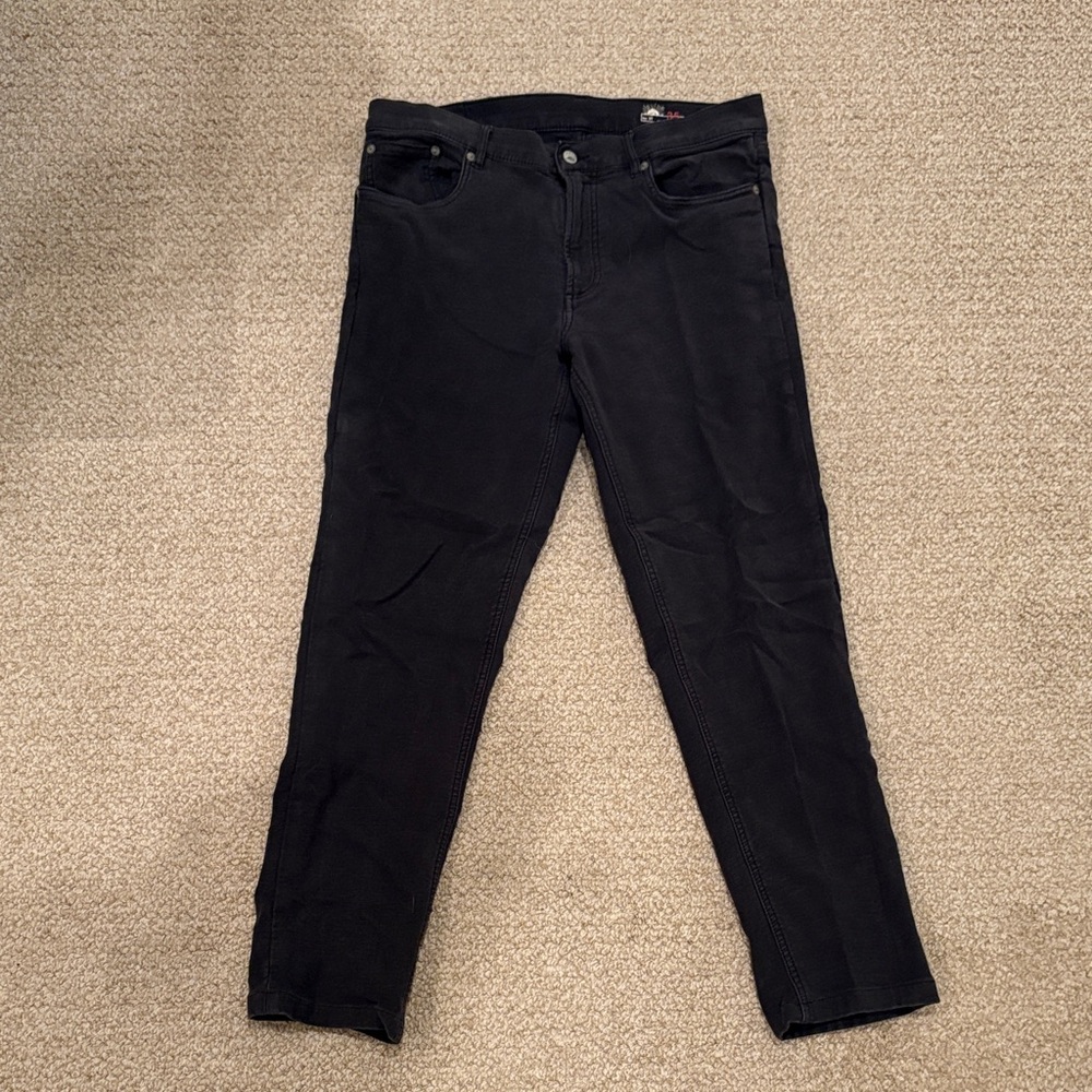 Faherty black five-pocket pants 35x30